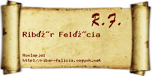 Ribár Felícia névjegykártya